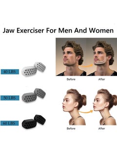 HY 6 PCS Jaw Exerciser for Men & Women, 3 Resistance Levels, Silicone Jawline Exerciser, Jaw Trainer Strengthener, Jawline Shaper, Jaw Line Exercise  - Image 3