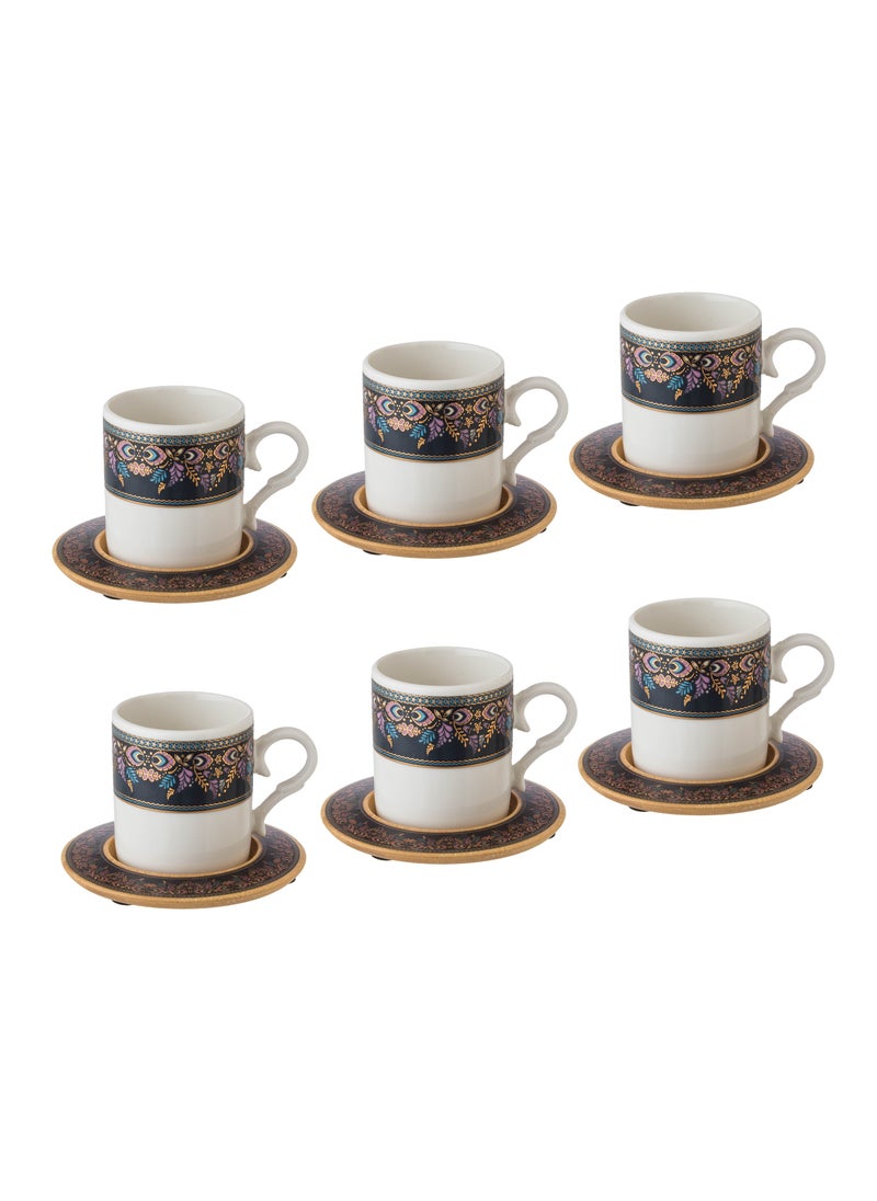 Dania A Set of Wooden Coffee Cups And Saucers 6 Cups + 6 Saucers  - Image 2