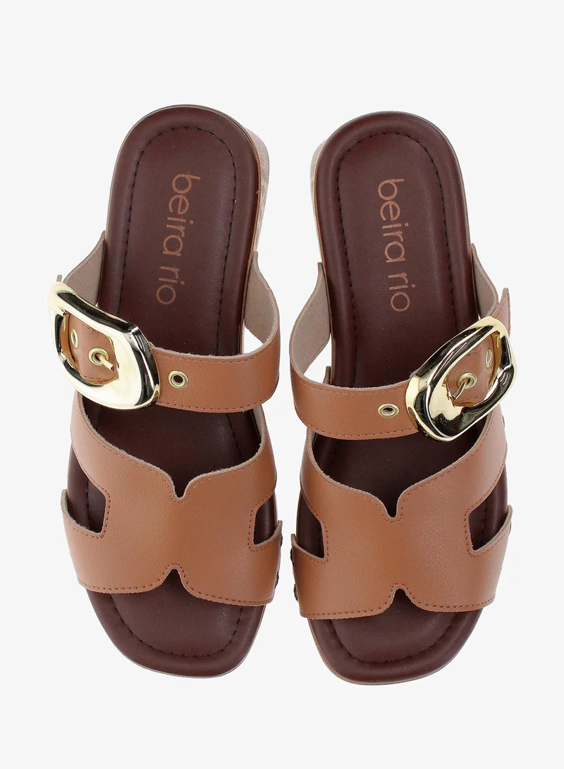 Beira Rio Camel Beira Rio Women’s Flat Summer Footwear – Lightweight Slip-On Comfort with Stylish Casual Design for Women | Best Price UAE