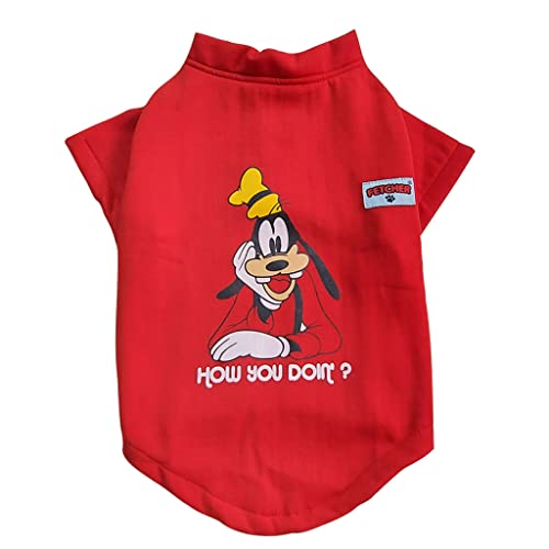 FETCHER Red Cute Cartoon Printed Premium Warm Fleece Sweatshirt for Dogs and Cats | Winter wear Sweatshirt Sweater (20" X-Large) - Image 1