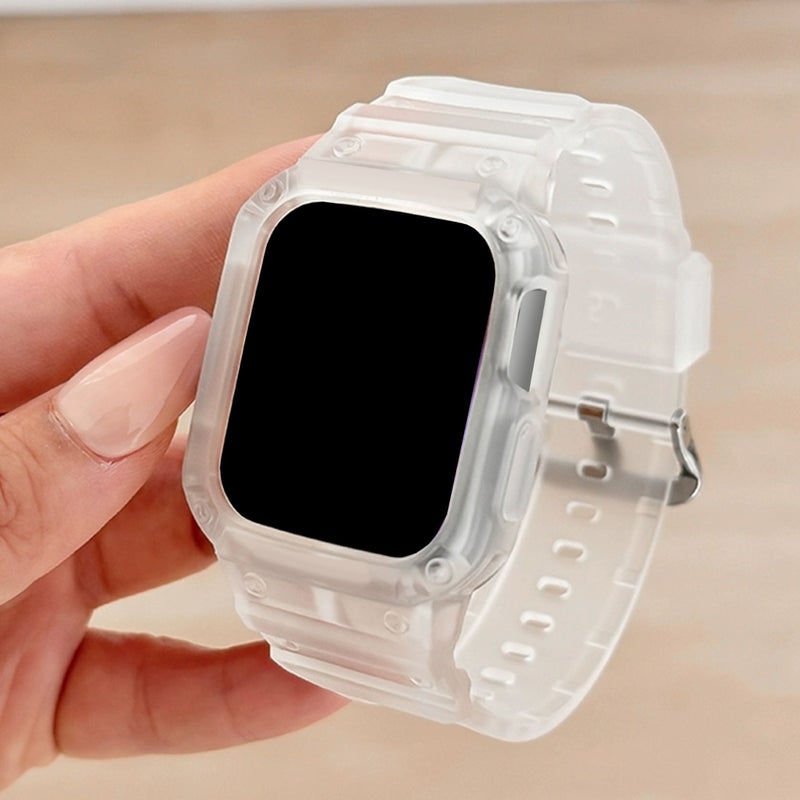 Black Compatible Sport Bumper Case Strap For Ultra 49mm Compatible With Iwatch 46mm 45mm 44mm 42mm 41mm 40mm 38mm For S11 S10 SE S9 S8 S7 S6 S5 S4 S3 Ultra 3 Ultra 2 Men Women - Image 3