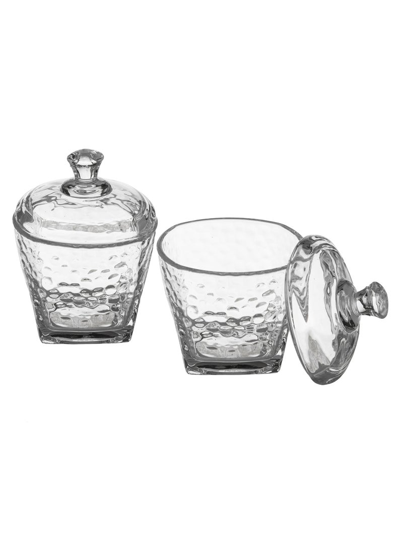 Green Apple - Set of 2 multi-purpose clear glass dates - Image 1
