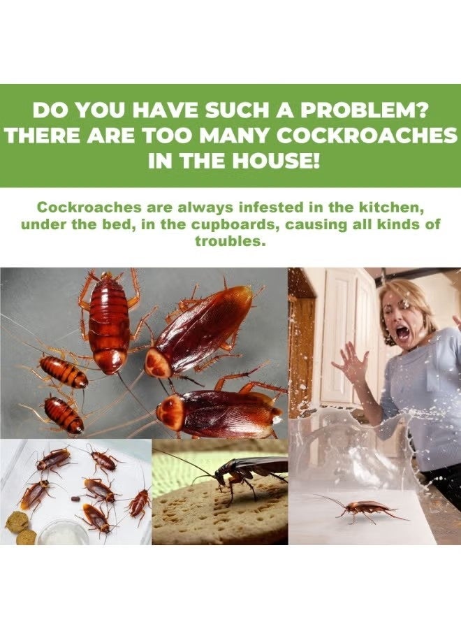 MOONSPRY Roach Bait Stations, Natural Cockroach Repellent, Roach Killer, Roach Traps Indoor Outdoor for Small & Large Roaches Household Dormitory Kitchen Cleaning Long Lasting Protection(12 PCS) - Image 2