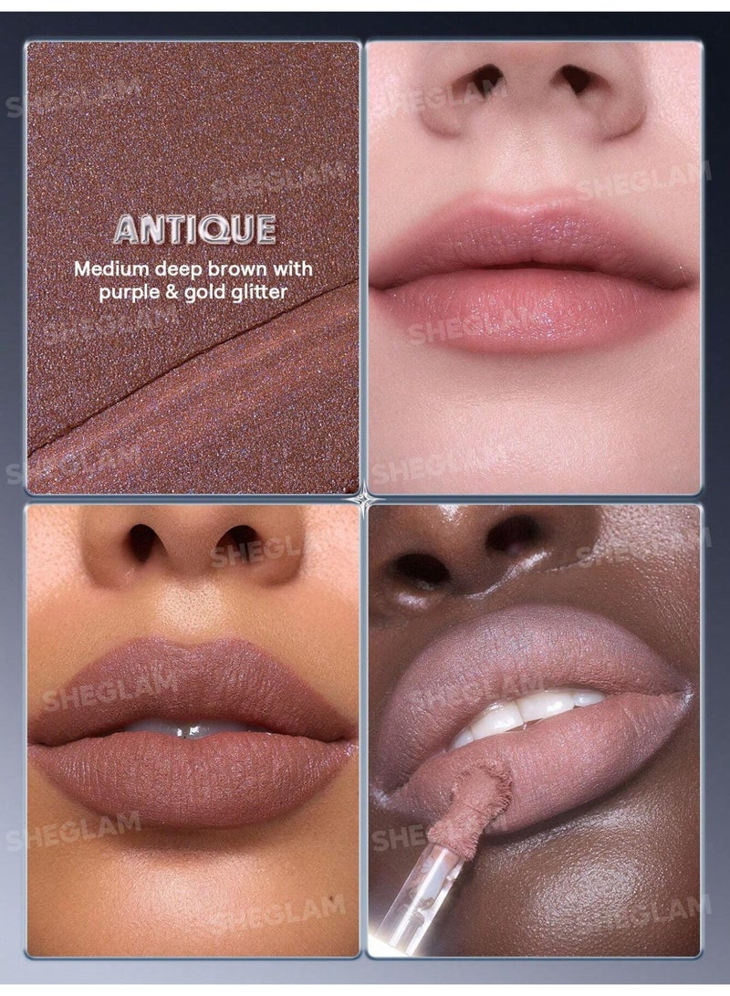 SHEGLAM Glitter Whip Liquid Lipstick- Antique - Image 2