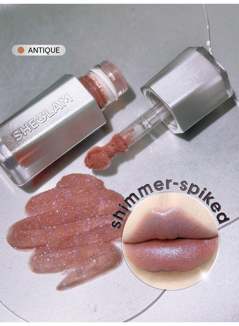 SHEGLAM Glitter Whip Liquid Lipstick- Antique - Image 4
