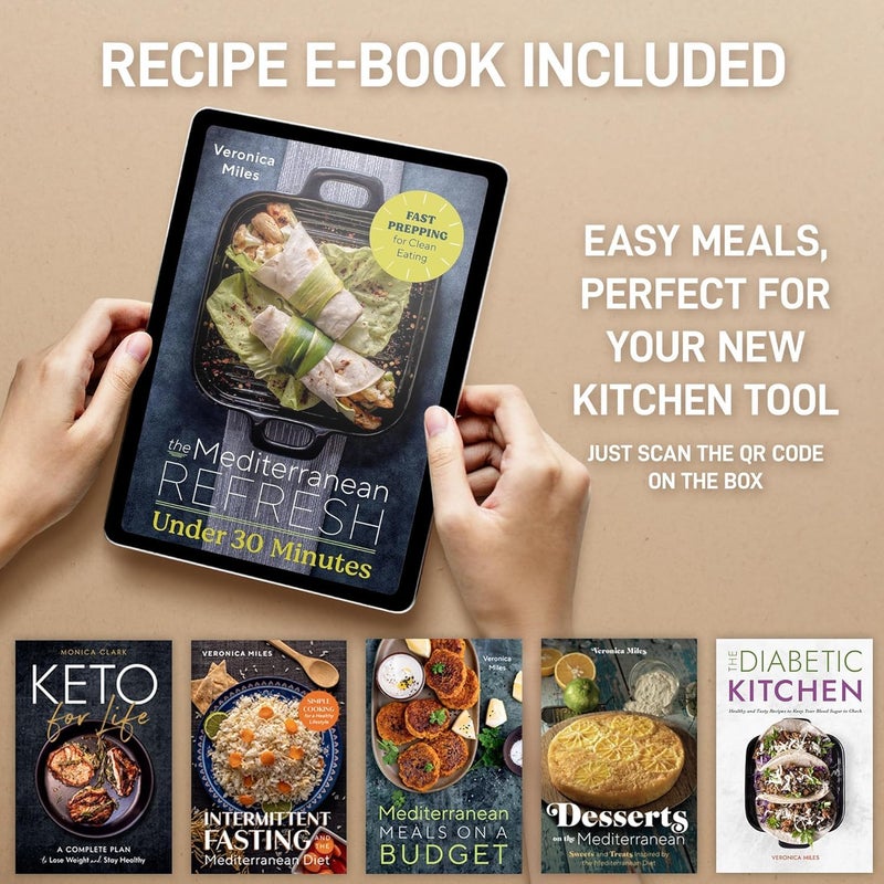 Zulay Kitchen Premium Garlic Press Set - Rust Proof Professional Garlic Mincer Tool - Easy-Squeeze, Easy-Clean with Soft, Ergonomic Handle - Silicone Garlic Peeler & Brush (Silver) - Image 4