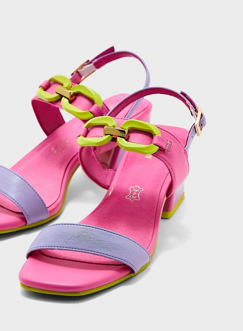 منبور Ankle Strap High Heel Sandals