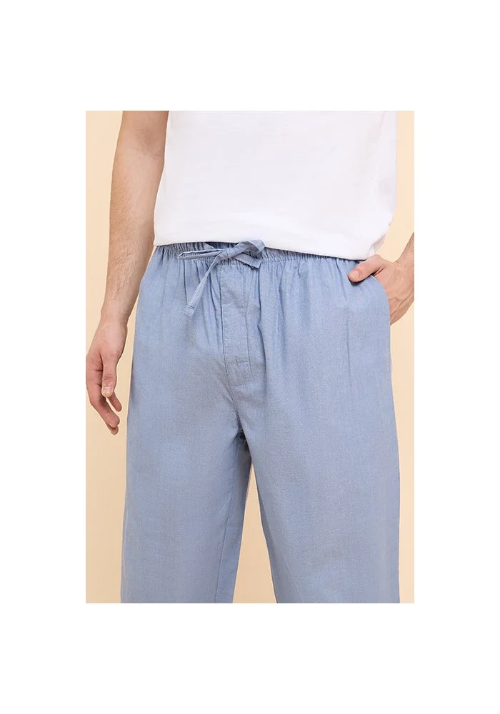 R&b  Solid Lounge Pants with Drawstring Waist for Men | Best Price UAE