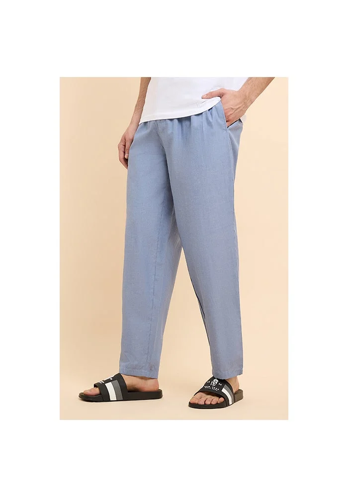 R&b  Solid Lounge Pants with Drawstring Waist for Men | Best Price UAE