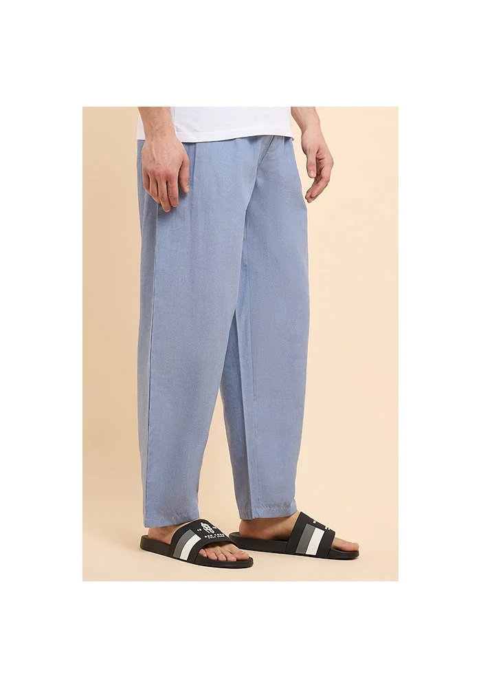 R&b  Solid Lounge Pants with Drawstring Waist for Men | Best Price UAE