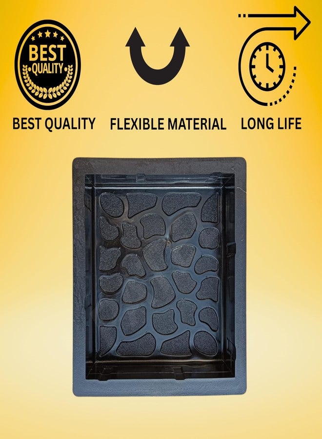 PATEL ENTERPRISE قالب رصف من المطاط PVC من باتيل إنتربرايز، مقاس 8 × 8 بوصة - بلاط رصف من حجر الرخام 60 مم | قالب رصف مطاطي | قالب رصف للحدائق | قالب بلاط رصف متشابك (عبوة من قطعة واحدة) - Image 3