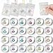 Gytera 24 Packs Mini Squishies Expression Squeeze Fidget Toys with 24 Keychains Sticky Cute Mini Fidgets - Image 2
