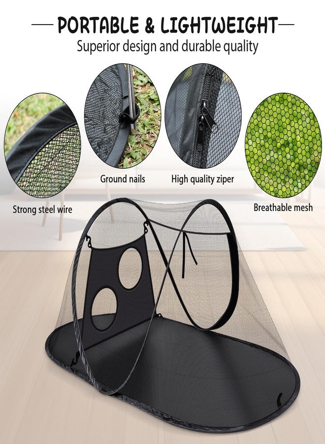 Tailtastic Outdoor Cat Tent with Removable Interactive Fabric,Outdoor Cat Enclosures for Indoor Cats, Portable Pet Playpen Ideal for Hiking, Traveling, and Sunbathing-Black - Image 5