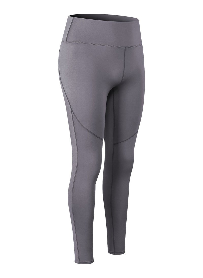 Loquat Women Quick Dry Breathable Elastic Pants Grey - Image 1