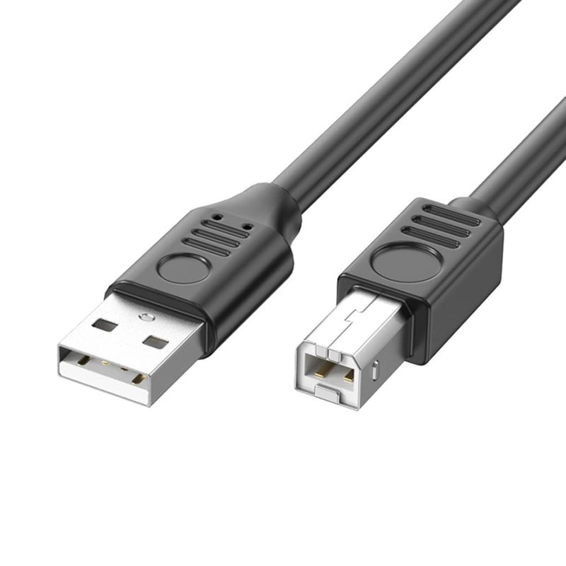 USB 2.0 Printer Cable TypeA Male to TypeB Scanner Cord High Speed 480Mbps 90Degree Elbow for Offices and Home Use - Image 1