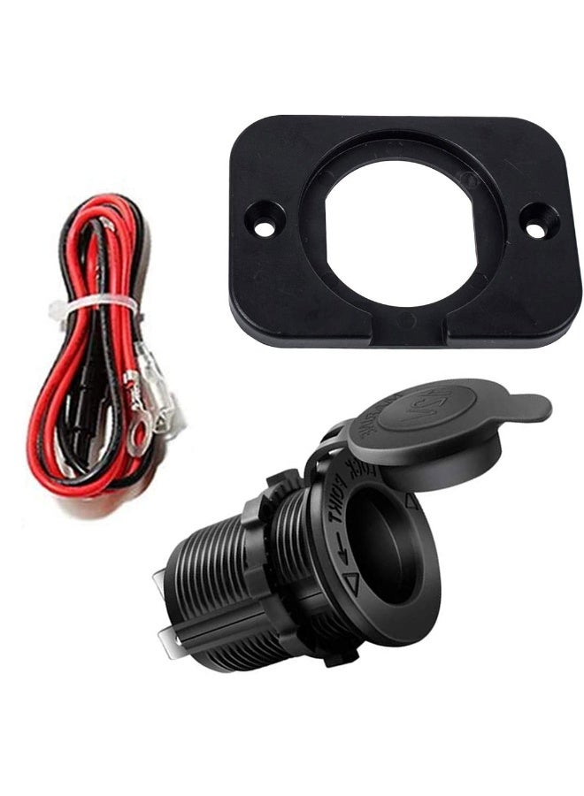 Chabeia Car Cigarette Lighter Socket with Fuse & 1M Cable – Power Outlet Adapter for Car, Boat, Motorcycle – Durable, Waterproof Dash Panel Plug for 12V/24V Accessories & Electronics - Image 5