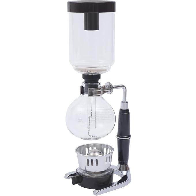 SNKOURIN Siphon Syphon Coffee Maker Tabletop Glass Technica Siphon Pot Coffee Maker Syphon Vacuum Coffee Maker (3 cups (360 ml)) - Image 1