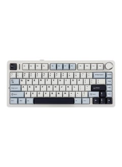 AULA AULA F75 Gasket Mechanical Keyboard, 75% Wireless Hot Swappable Gaming Keyboard with Five-Layer Padding&Knob, Bluetooth/2.4GHz/USB-C, RGB (Glacier Blue, LEOBOG Reaper Switch)  - Image 1
