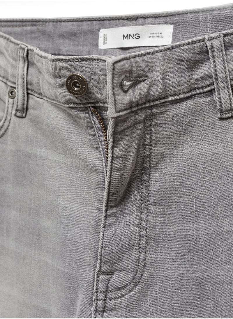 Mango Man - Skinny Fit Light Wash Jeans - Image 1