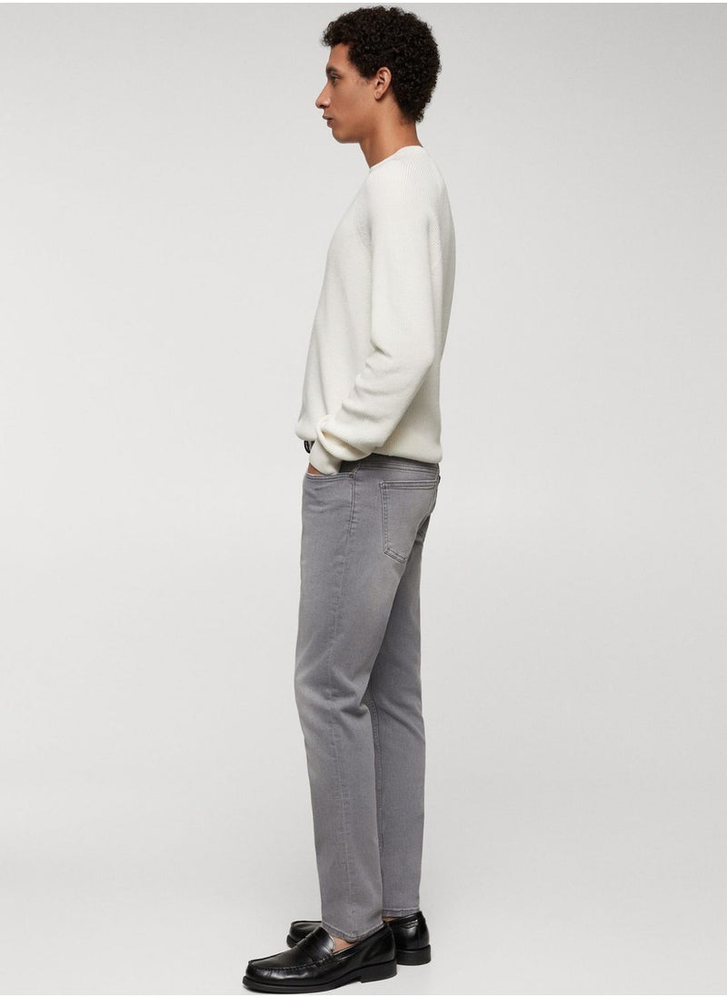 Mango Man - Skinny Fit Light Wash Jeans - Image 1