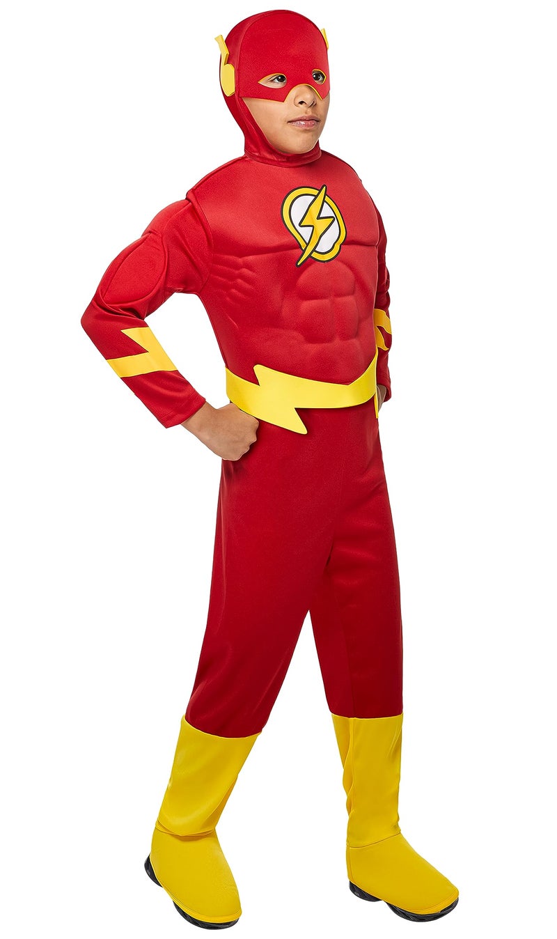 Rubies DC Comics Deluxe Muscle Chest The Flash Childs Costume for Themed Parties and Halloween Toddler Multicolor