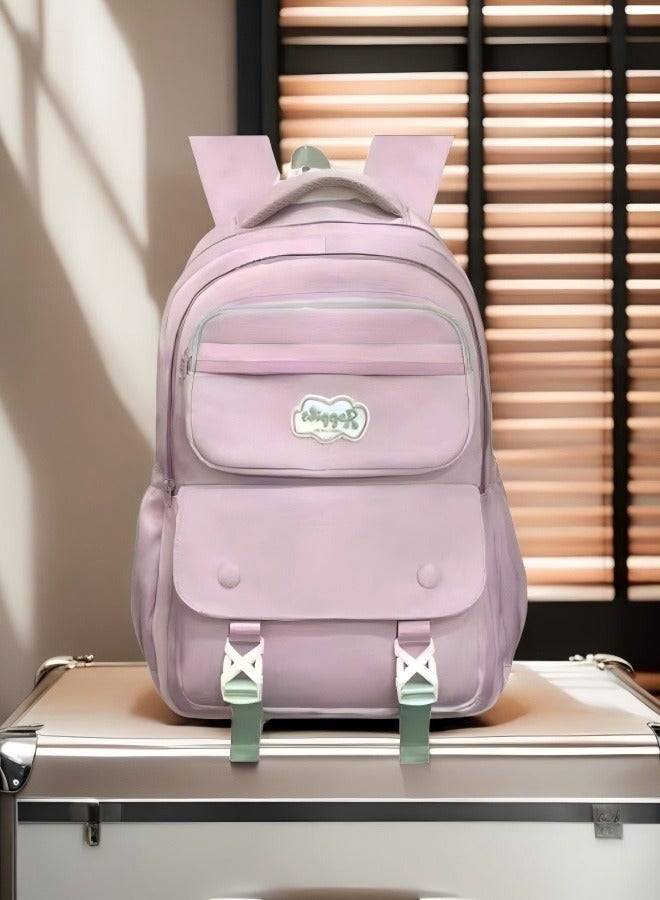 Beautiful Lightweight, Stylish, Ergonomic Schoolbag, Children's Backpack, Minimalist Aesthetic Student Schoolbag, With Unique Buckle Details  - Image 2