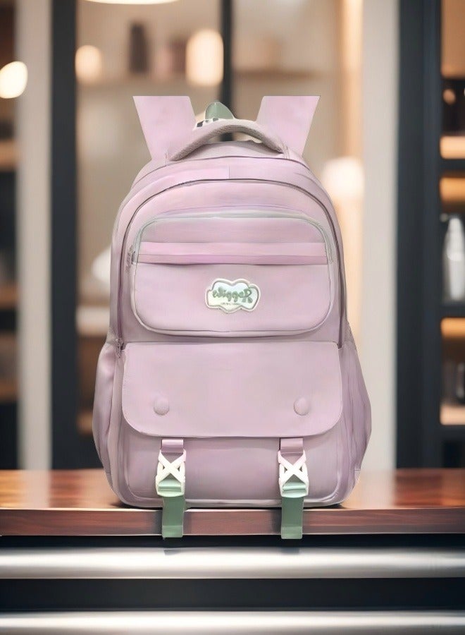 Beautiful Lightweight, Stylish, Ergonomic Schoolbag, Children's Backpack, Minimalist Aesthetic Student Schoolbag, With Unique Buckle Details  - Image 3
