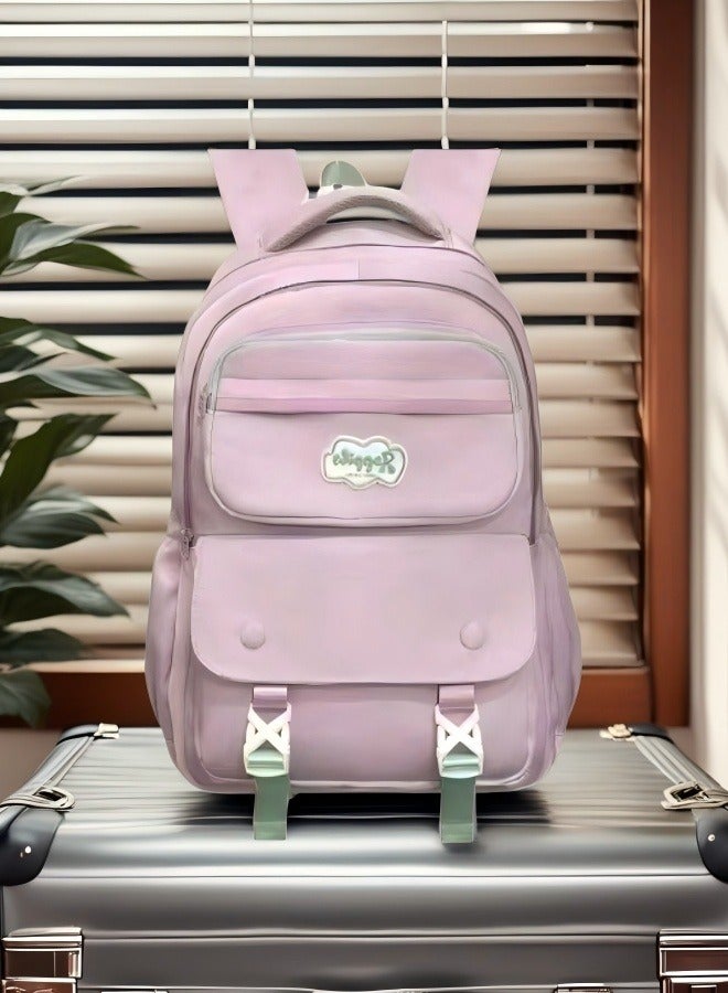 Beautiful Lightweight, Stylish, Ergonomic Schoolbag, Children's Backpack, Minimalist Aesthetic Student Schoolbag, With Unique Buckle Details  - Image 4