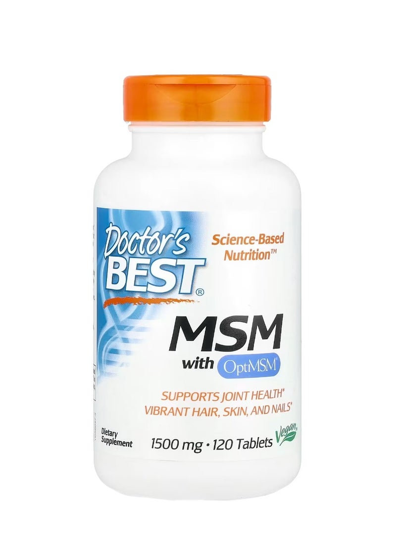 دكتورز بست MSM مع OptiMSM 1500 مجم 120 قرص - Image 1