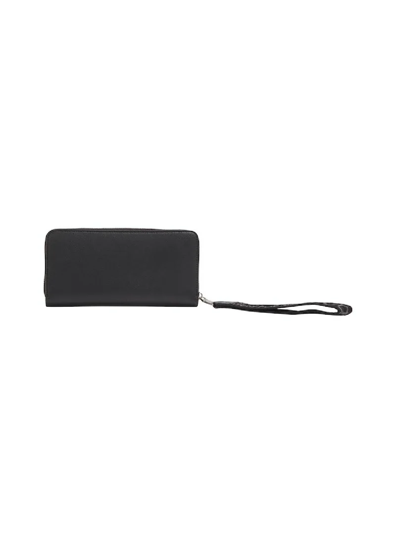 Calvin Klein Jeans Women's RFID Wristlet Zip Around Wallet -  recycled faux leather, Black