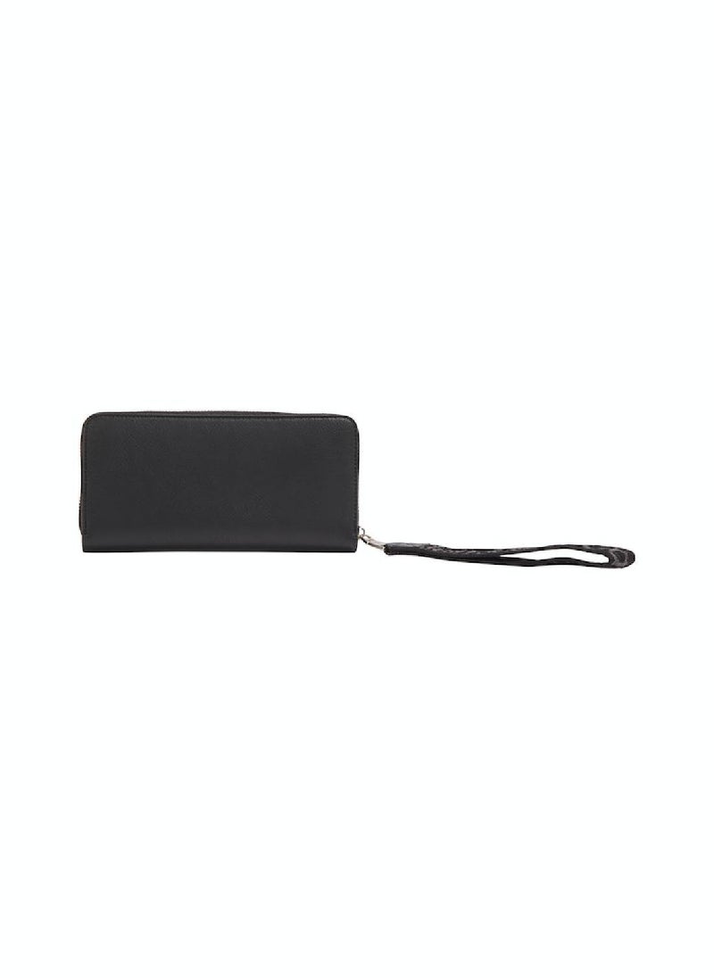Calvin Klein Jeans - Women's RFID Wristlet Zip Around Wallet -  recycled faux leather, Black - Image 1