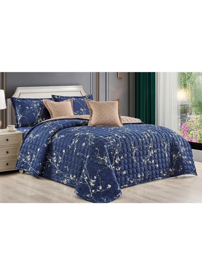 مون مفرش نفر ونص مشجر مضغوط يتكون من 4 قطع من المايكروفايبر مقاس 170*210سم - Image 1