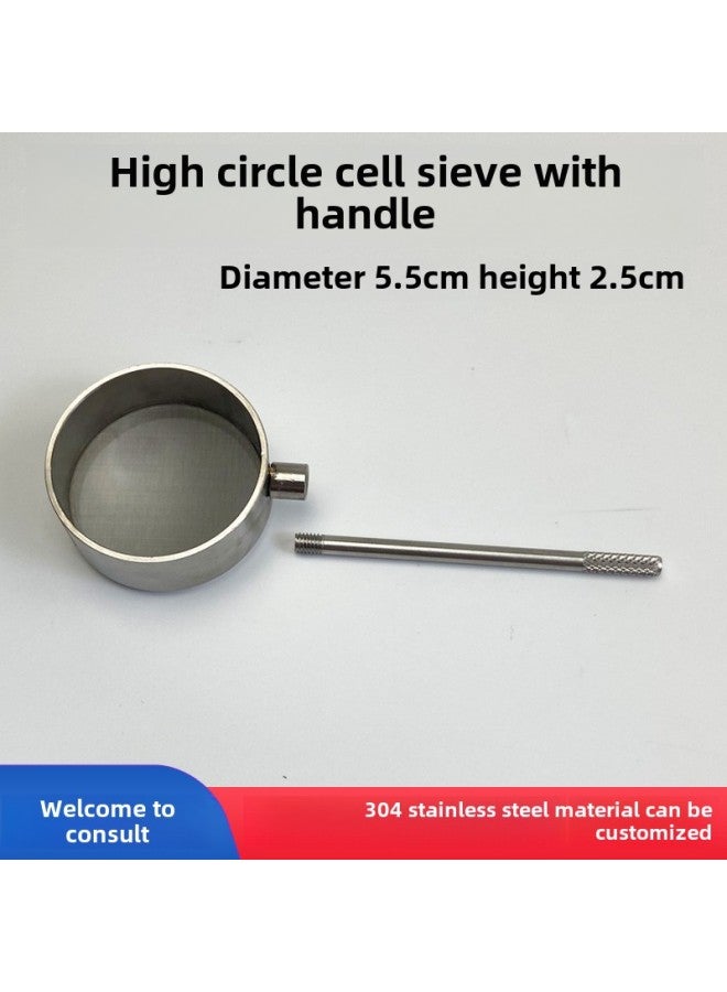 5.5cm Sieve 40-3000 Mesh Sieve With Handle Experimental Sieve 304 Stainless Steel Cell Sieve Washing Sieve Filter Xuan Xu-Specifications:High Ring Without Handle 150 Mesh⚑⚑  - Image 5