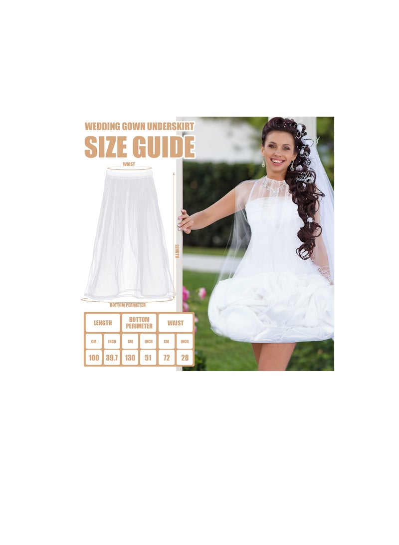 Zikra Wedding Gown Underskirt, Ball Gown Petticoat White Bridal Skirt, Toilet Petticoat for Party Wedding - Image 2