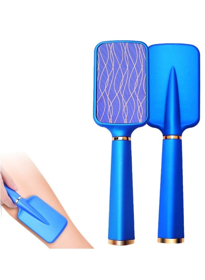 Hair Removal Eraser with Handle, Painless Crystal Hair Remover Tools with Handle, Magic Crystal Hair Eraser, Soft Smooth Skin Fast & Easy Crystal Hair Removal for Men and Women (Blue) - Image 1