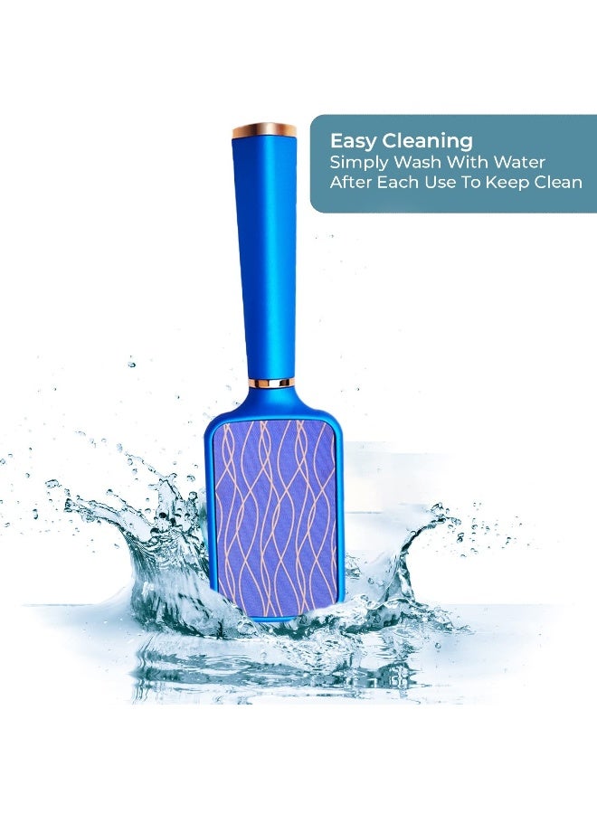Hair Removal Eraser with Handle, Painless Crystal Hair Remover Tools with Handle, Magic Crystal Hair Eraser, Soft Smooth Skin Fast & Easy Crystal Hair Removal for Men and Women (Blue) - Image 4