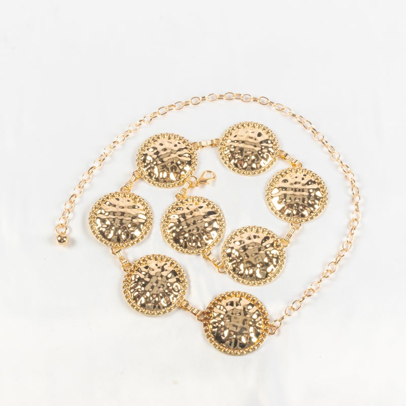 حزام وسط معدن حريمي ذهبي - Image 1