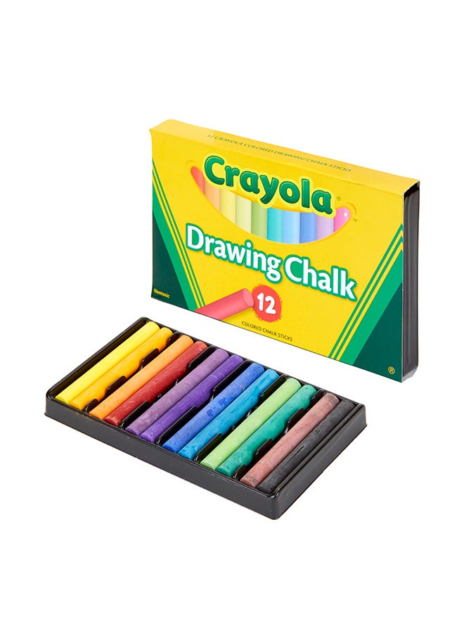 Crayola طباشير رسم ملون 12 قطعة - Image 1