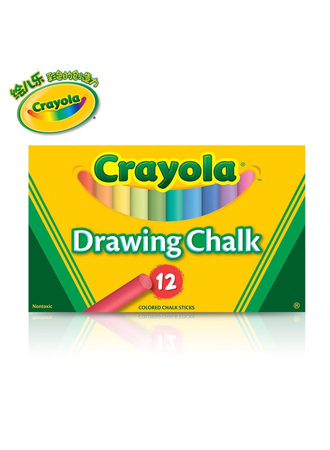 Crayola طباشير رسم ملون 12 قطعة - Image 5
