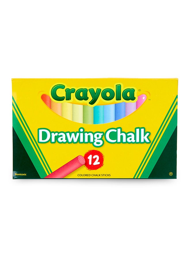 Crayola طباشير رسم ملون 12 قطعة - Image 2