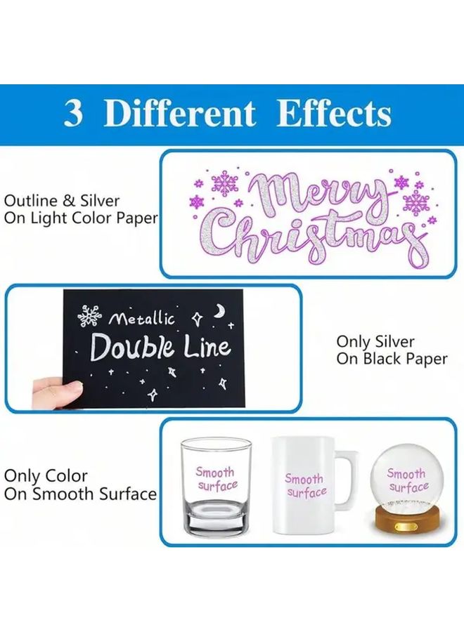 Glow In The Dark Marker Pens 12 Colors Metallic Quick Drying Waterproof - Image 3