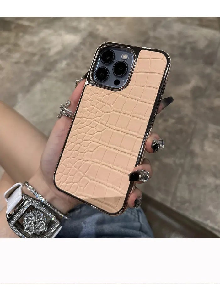 Temu Stylish Real Touch Phone Case for iPhone 13 Pro Max with Faux Leather Design High-quality leather material with large button openings and drop-proof corners Simple elegant design, simple style, durable construction, durable cover, shockproof