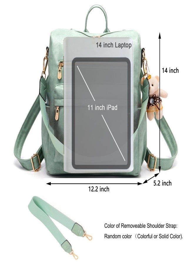 Soperwillton Women Backpack Purse Multipurpose Design Handbags Shoulder Bag PU Leather Travel bag Backpack Set 2pcs - Image 5