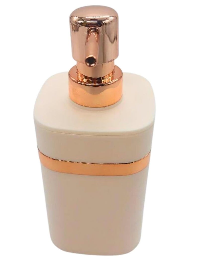 Square Soap Dispenser for Bathroom, Kitchen Sink , Off White  - Image 1