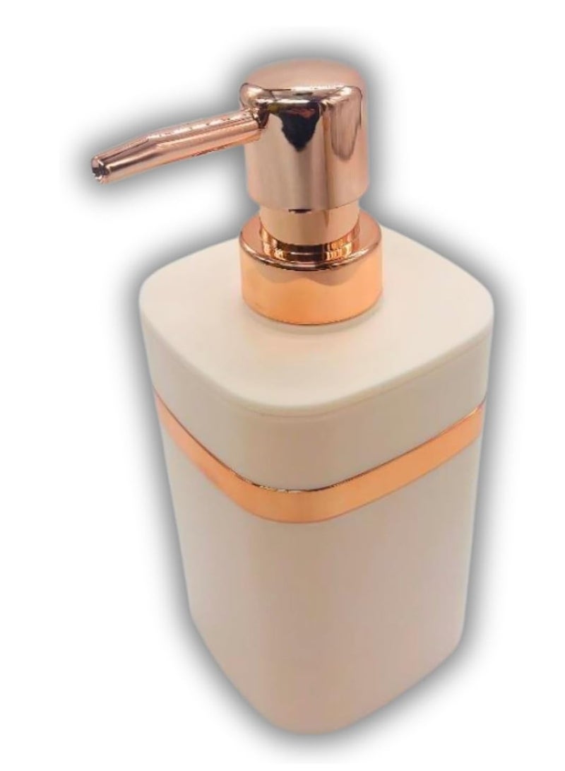 Square Soap Dispenser for Bathroom, Kitchen Sink , Off White  - Image 2