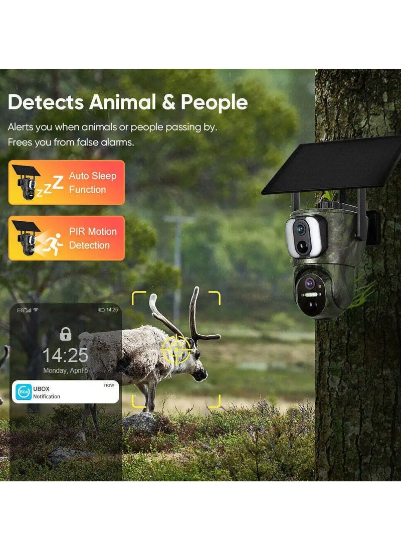 LS Vision LS VISION 4K 4G Dual Screen Solar Trail Camera Outdoor Dual PIR Detection PTZ Security Cam 2-Way Talk Waterproof Wildlife Camera  - Image 3