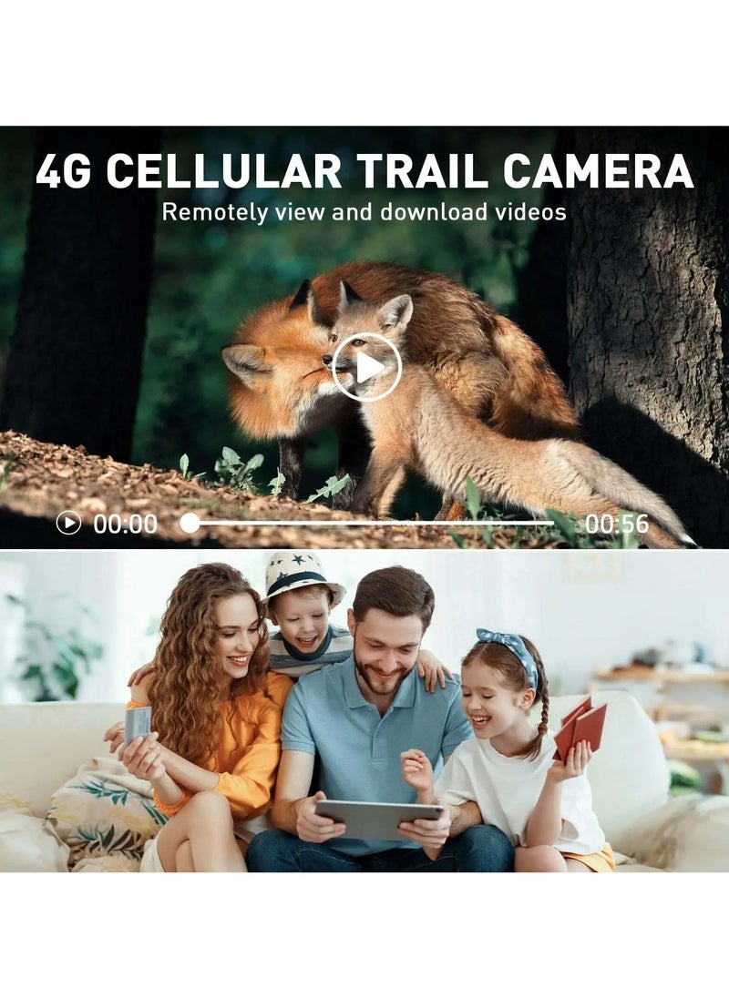 LS Vision LS VISION 4K 4G Dual Screen Solar Trail Camera Outdoor Dual PIR Detection PTZ Security Cam 2-Way Talk Waterproof Wildlife Camera  - Image 5