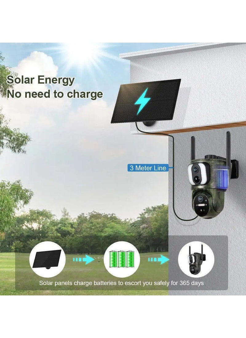 LS Vision - LS VISION 4K 4G Dual Screen Solar Trail Camera Outdoor Dual PIR Detection PTZ Security Cam 2-Way Talk Waterproof Wildlife Camera - Image 1