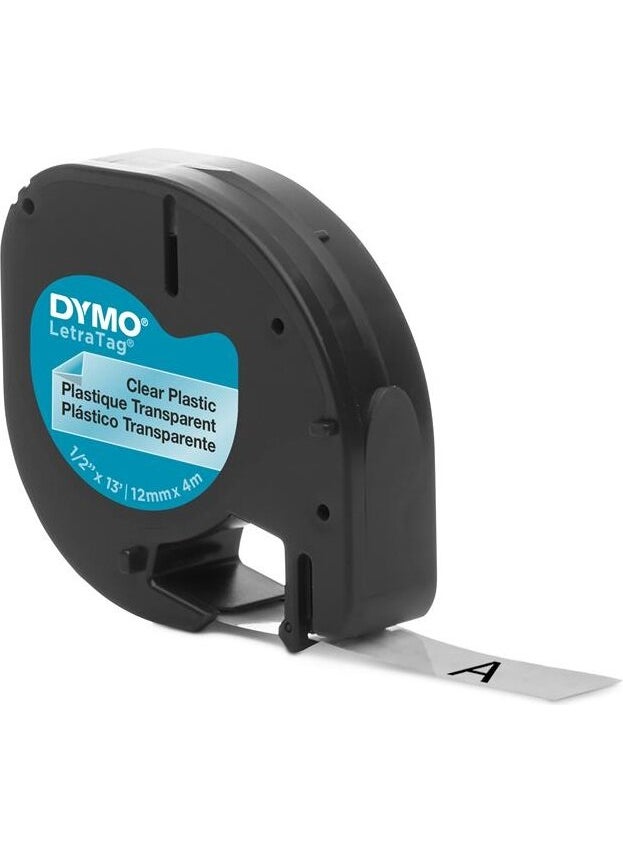 Dymo S0721530 Letratag Plastic Clear Strip 12267 