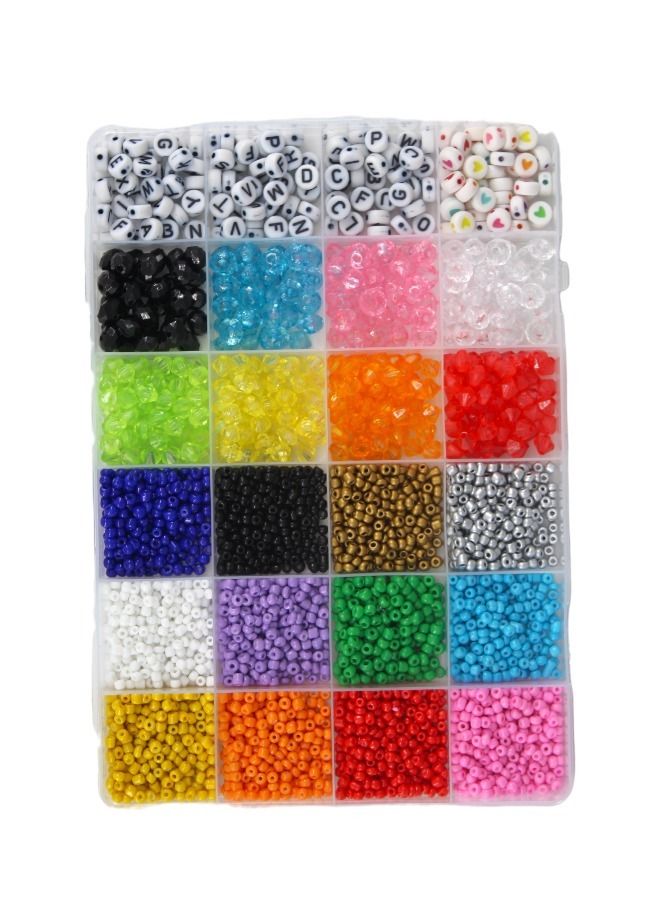 child toy Colourful Bracelet Beads And A-Z Alphabet Letter Art Starter DIY Bead Making Kit For Kids  - Image 1